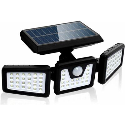 IKVZVKI Faro Di Sicurezza Solare Con Sensore Di Movimento, Potente Faretto Da Parete Per Esterni Con 3 Teste, 550 Lumen IKVZVKI Faro Di Sicurezza Solare Con Sensore Di Movimento, Potente Faretto Da Parete Per Esterni Con 3 Teste, 550 Lumen