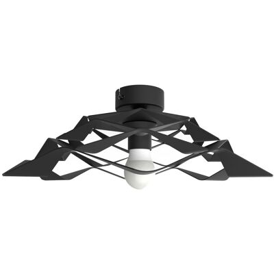 LUMICOM Migra Plafoniera, 1x E27, Max 42w, Metallo, Nero Opaco, D.40cm - LUMICOM Migra Plafoniera, 1x E27, Max 42w, Metallo, Nero Opaco, D.40cm -