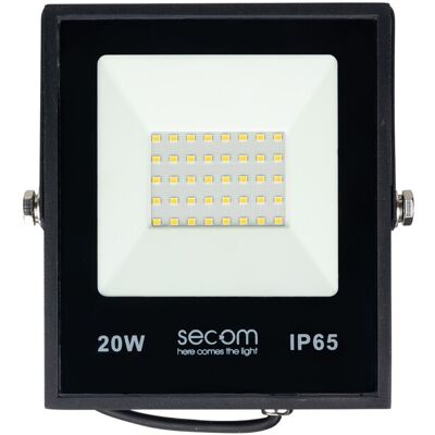 SECOM Proiettore A Led Provit 20 W, 2400 Lm, Ip65, 14.5x3x17cm, 5700 K, SECOM Proiettore A Led Provit 20 W, 2400 Lm, Ip65, 14.5x3x17cm, 5700 K,