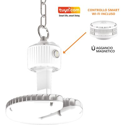ALCAPOWER Proiettore Led Ufo High-bay 80w Wi-fi Smart Cct Regolabile 10000lm 120° Ip65 - Soluzione Illuminotecnica Professionale Ad Alte Prestazioni ALCAPOWER Proiettore Led Ufo High-bay 80w Wi-fi Smart Cct Regolabile 10000lm 120° Ip65 - Soluzione Illuminotecnica Professionale Ad Alte Prestazioni