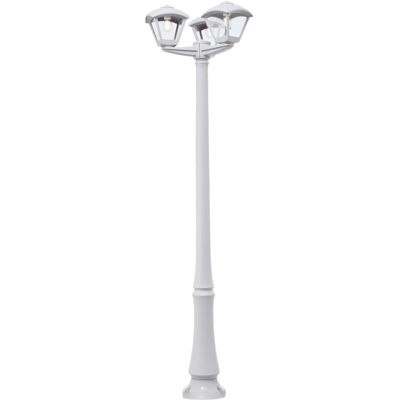 FUMAGALLI Dario Lampione 3xe27 8,5w Con Pulsante Cct (3 Colori) Ip55 H.220xd.62cm Resinablanca FUMAGALLI Dario Lampione 3xe27 8,5w Con Pulsante Cct (3 Colori) Ip55 H.220xd.62cm Resinablanca