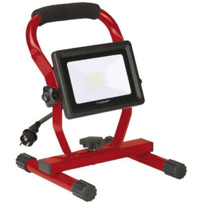 Velamp Faro da Lavoro - 20W, 1600lm, IP65, Nero/Rosso Velamp Faro da Lavoro - 20W, 1600lm, IP65, Nero/Rosso