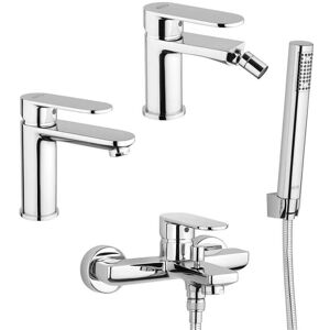 JACUZZI Borea Set Miscelatori Lavabo E Bidet Per Piletta Click Clack Con Gruppo Vasca Rubinetteria JACUZZI Borea Set Miscelatori Lavabo E Bidet Per Piletta Click Clack Con Gruppo Vasca Rubinetteria