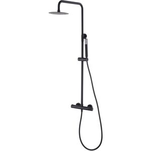 MICE COLLECTION Colonna Doccia Termostatica, Barra Da Bagno Con Rubinetto Termostatico In Acciaio Inossidabile E Ottone, Rubinetti Da Bagno Nero Opaco MICE COLLECTION Colonna Doccia Termostatica, Barra Da Bagno Con Rubinetto Termostatico In Acciaio Inossidabile E Ottone, Rubinetti Da Bagno Nero Opaco