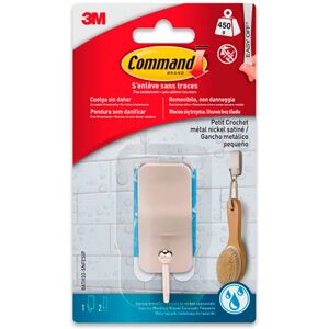 COMMAND Comando Gancio Singolo Nichel Satinato 3m COMMAND Comando Gancio Singolo Nichel Satinato 3m