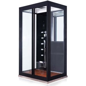 Home Deluxe Doccia A Vapore Con Cascata E Sauna A Vapore Luxory - 120 X 90 Cm Nero - Home Deluxe Doccia A Vapore Con Cascata E Sauna A Vapore Luxory - 120 X 90 Cm Nero -