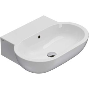 CERAMICA GLOBO - Lavabo Bowl+ Appoggio/sospeso Cm. 60x46 In Ceramica Bianco Lucido CERAMICA GLOBO - Lavabo Bowl+ Appoggio/sospeso Cm. 60x46 In Ceramica Bianco Lucido