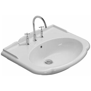CERAMICA GLOBO - Lavabo Paestum Sospeso/su Colonna 71x58 Particolare In Ceramica CERAMICA GLOBO - Lavabo Paestum Sospeso/su Colonna 71x58 Particolare In Ceramica