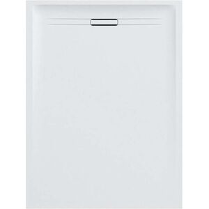 Geberit - Piatto doccia rettangolare 80x120 cm in resin stone bianco effetto pietra Geberit - Piatto doccia rettangolare 80x120 cm in resin stone bianco effetto pietra