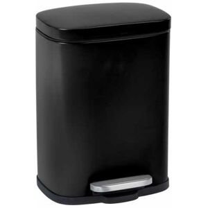 Wenko Pattumiera A Pedale Design Leno Con Freno Di Caduta 'easy Close', Piccola Pattumiera Per Bagno Da 5l, Acciaio Inox, 21,5x19x29,5 Cm, Nero - Wenko Pattumiera A Pedale Design Leno Con Freno Di Caduta 'easy Close', Piccola Pattumiera Per Bagno Da 5l, Acciaio Inox, 21,5x19x29,5 Cm, Nero -