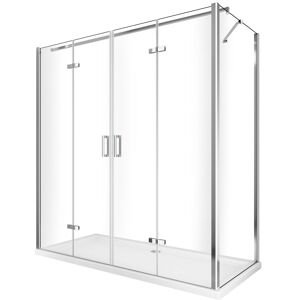 GIORGY Box Cabina Doccia Con Ingresso Libero Apertura A Libro Pieghevole E Lastra Fissa Reversibile H 190 Cromo Trasparente Anticalcare Misure 87,5-90 Fisso + Porta 128,5-132 GIORGY Box Cabina Doccia Con Ingresso Libero Apertura A Libro Pieghevole E Lastra Fissa Reversibile H 190 Cromo Trasparente Anticalcare Misure 87,5-90 Fisso + Porta 128,5-132