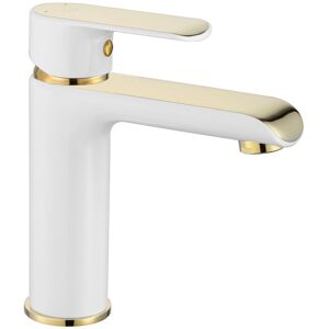 Rubinetto Bagno Rea Bloom Bianco Oro - Basso - Rubinetto per bagno Rubinetto Bagno Rea Bloom Bianco Oro - Basso - Rubinetto per bagno