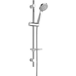 JACUZZI Saliscendi Doccia Di Rubinetteria Con Doccino Multigetto, Flessibile In Abs Cromato E Portasapone JACUZZI Saliscendi Doccia Di Rubinetteria Con Doccino Multigetto, Flessibile In Abs Cromato E Portasapone