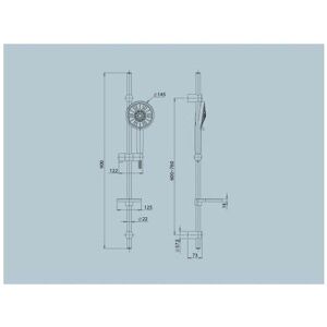 JACUZZI Saliscendi Doccia Twilight Con Doccetta 5 Getti Cromato JACUZZI Saliscendi Doccia Twilight Con Doccetta 5 Getti Cromato