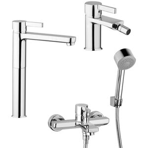 JACUZZI Set Miscelatori Fiamma Di Rubinetteria Lavabo Alto Bidet E Gruppo Vasca JACUZZI Set Miscelatori Fiamma Di Rubinetteria Lavabo Alto Bidet E Gruppo Vasca