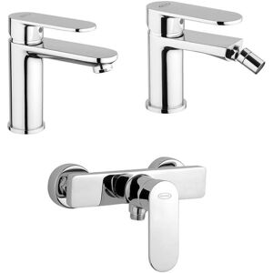 JACUZZI Set Miscelatori Rubinetteria Lavabo Bidet Per Piletta Click Clack E Doccia Esterno Borea JACUZZI Set Miscelatori Rubinetteria Lavabo Bidet Per Piletta Click Clack E Doccia Esterno Borea