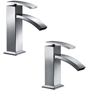 JACUZZI Set Miscelatori Lavabo + Bidet Rubinetteria Glint Per Piletta Click Clack JACUZZI Set Miscelatori Lavabo + Bidet Rubinetteria Glint Per Piletta Click Clack