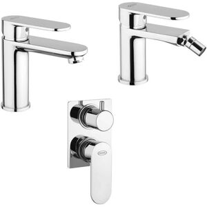 JACUZZI Set Miscelatori Lavabo E Bidet Per Piletta Click Clack Doccia Incasso Con Deviatore Rubinetteria Borea JACUZZI Set Miscelatori Lavabo E Bidet Per Piletta Click Clack Doccia Incasso Con Deviatore Rubinetteria Borea