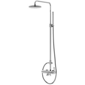 Sistema doccia Serie 100 - Cromato, con doccia a pioggia e mano Sistema doccia Serie 100 - Cromato, con doccia a pioggia e mano