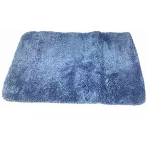 VETRINEINRETE Tappeto da bagno 45x70 cm antiscivolo tappetino morbido assorbente pelo lungo lavabile Blu