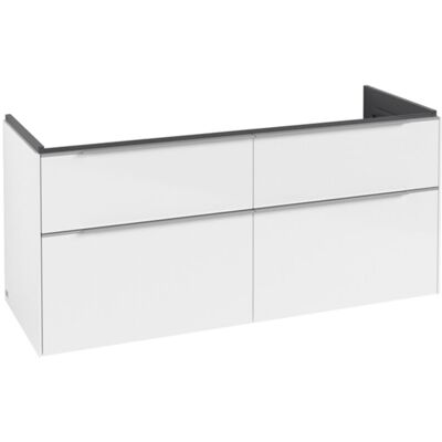 Villeroy & Boch Subway 3.0 Bianco Alluminio 4 Cassetti Pensile a Parete - Mobile sottolavabo Villeroy & Boch Subway 3.0 Bianco Alluminio 4 Cassetti Pensile a Parete - Mobile sottolavabo