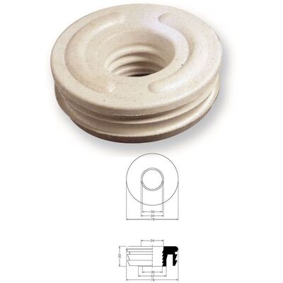 Acquastilla 104349 Morsetto di Connessione per Vaso WC - Bianco Acquastilla 104349 Morsetto di Connessione per Vaso WC - Bianco