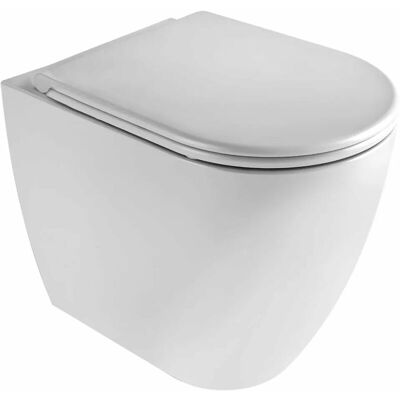 AZZURRA - Vaso Filo Parete Porcellana Bianco - Serie: Comoda (senza Coprivaso) AZZURRA - Vaso Filo Parete Porcellana Bianco - Serie: Comoda (senza Coprivaso)