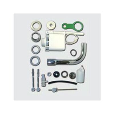 AZZURRA - Batteria Di Scarico Per Cassetta A Zaino Cromato Di Ceramica AZZURRA - Batteria Di Scarico Per Cassetta A Zaino Cromato Di Ceramica