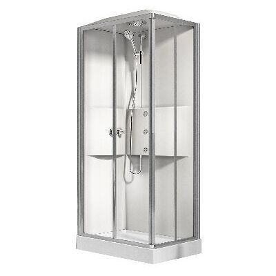 NOVELLINI Cabina Doccia Multifunzione 80x80 Cm 2 Ante Media 2.0 Silver NOVELLINI Cabina Doccia Multifunzione 80x80 Cm 2 Ante Media 2.0 Silver