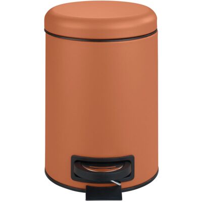 Wenko Pattumiera A Pedale Leman, 3 Litri, Con Inserto Estraibile, In Acciaio Verniciato, 17x25x22.5 Cm, Terracotta - Wenko Pattumiera A Pedale Leman, 3 Litri, Con Inserto Estraibile, In Acciaio Verniciato, 17x25x22.5 Cm, Terracotta -