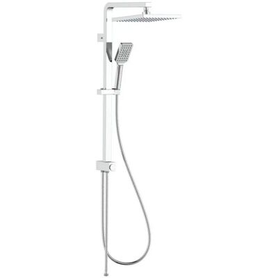 AQUASANIT Colonna Doccia 3 Getti Con Deviatore A Pulsante Quadrata Cromata AQUASANIT Colonna Doccia 3 Getti Con Deviatore A Pulsante Quadrata Cromata