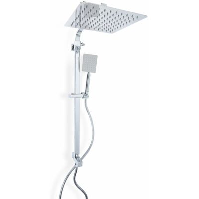 METAFORM - Colonna Doccia Acciaio Saliscendi Asta Telescopica Soffione Doccetta Bagno Zeus METAFORM - Colonna Doccia Acciaio Saliscendi Asta Telescopica Soffione Doccetta Bagno Zeus
