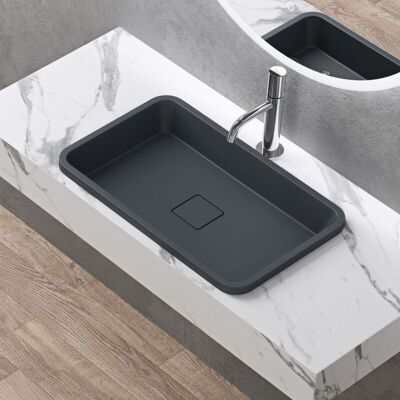 Lavabo in marmo fuso doporro - Rettangolare 60x38x12cm - Bagno Lavabo in marmo fuso doporro - Rettangolare 60x38x12cm - Bagno