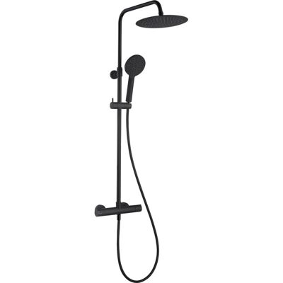 ESSEBAGNO - Kissy Colonna Doccia Nera Con Comando Termostatico ESSEBAGNO - Kissy Colonna Doccia Nera Con Comando Termostatico