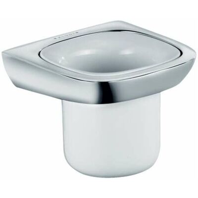 Porta bicchiere Kludi Amba con bicchiere - Portavetro per bagno Porta bicchiere Kludi Amba con bicchiere - Portavetro per bagno