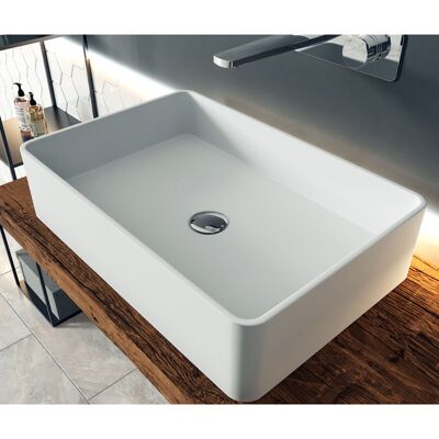 Bernstein - Lavabo Da Appoggio Pb2012 In Fusione Minerale - 60 X 40 X 15 Cm - Bianco Opaco Bernstein - Lavabo Da Appoggio Pb2012 In Fusione Minerale - 60 X 40 X 15 Cm - Bianco Opaco