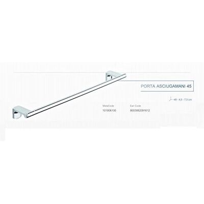 METAFORM Movin' Porta Asciugamani 45cmin Ottone Cromato - METAFORM Movin' Porta Asciugamani 45cmin Ottone Cromato -