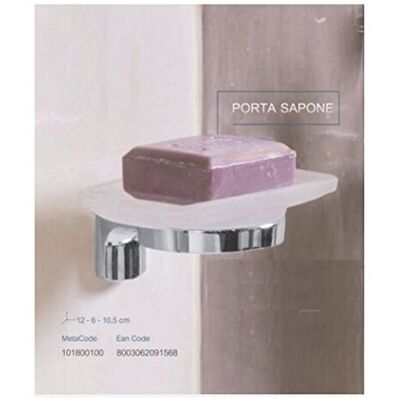 METAFORM Movin' Porta Sapone In Ottonecromato E Vetro Satinato - METAFORM Movin' Porta Sapone In Ottonecromato E Vetro Satinato -
