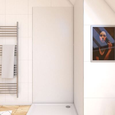 AURLANE Pannello Murale Con Finitura In Alluminio Bianco 90 X 210 Cm - Wall'it Blanc AURLANE Pannello Murale Con Finitura In Alluminio Bianco 90 X 210 Cm - Wall'it Blanc