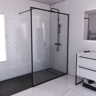 Aurlane Modello FAC217 - Parete doccia in vetro nero opaco Aurlane Modello FAC217 - Parete doccia in vetro nero opaco