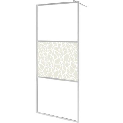 vidaXL Parete Doccia Walk-in in Vetro ESG con Design in Pietra 80x195 cm - Parete Doccia vidaXL Parete Doccia Walk-in in Vetro ESG con Design in Pietra 80x195 cm - Parete Doccia