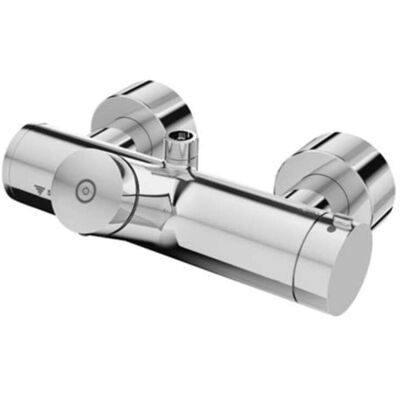 Miscelatore Doccia Vitus con Termostato a Chiusura Automatica - Cromato - 016050699 Miscelatore Doccia Vitus con Termostato a Chiusura Automatica - Cromato - 016050699