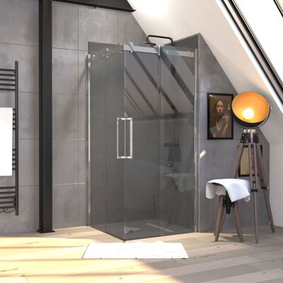 AURLANE Porta Doccia Quadrata - Rolling Chromed Square 90x90 AURLANE Porta Doccia Quadrata - Rolling Chromed Square 90x90