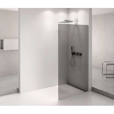 POLYSAN Architex - Parete Doccia Walk-in, 106x210 Cm, Cromo/vetro Fumé Axc110sc POLYSAN Architex - Parete Doccia Walk-in, 106x210 Cm, Cromo/vetro Fumé Axc110sc
