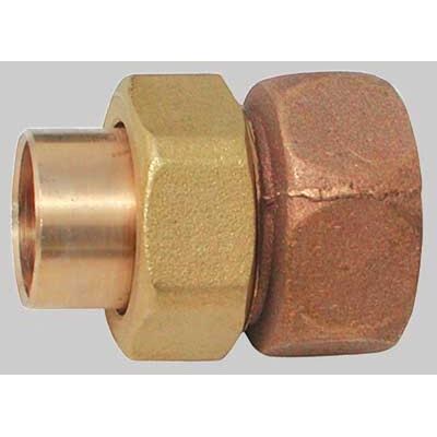 Made in Italy Bocchettone Bronzo Diritto 3 Pezzi Filettato Femmina A Saldare Femmina - 22 X 1"" Made in Italy Bocchettone Bronzo Diritto 3 Pezzi Filettato Femmina A Saldare Femmina - 22 X 1""