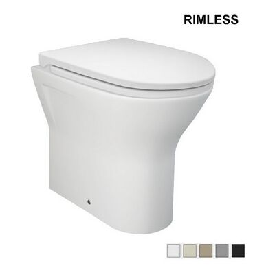 RAK CERAMICS - Vaso Filo Muro Feeling Rimless - Scarico Uni Nero Opaco RAK CERAMICS - Vaso Filo Muro Feeling Rimless - Scarico Uni Nero Opaco