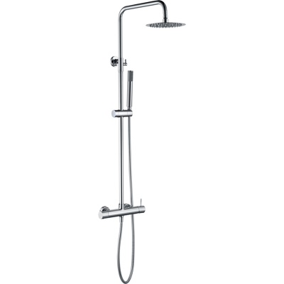 IMEX - Set Doccia Genova Monocomando Acqua Calda E Fredda Soffione Rotondo Doccia A Pioggia Serie Genova Colore Cromato IMEX - Set Doccia Genova Monocomando Acqua Calda E Fredda Soffione Rotondo Doccia A Pioggia Serie Genova Colore Cromato