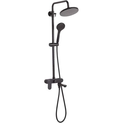 BELIANI Set Doccia Miscelatore Nero Opaco Con Funzione Pioggia Glamour Moderno Gurara BELIANI Set Doccia Miscelatore Nero Opaco Con Funzione Pioggia Glamour Moderno Gurara