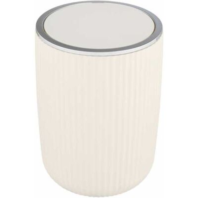 Wenko Piccolo Cestino Da Bagno Agropoli L, Cestino Con Coperchio Basculante, Capacità 5,5l, Plastica Superficie Satinata Senza Bpa, Ø19x27 Cm, Bianco Crema - Wenko Piccolo Cestino Da Bagno Agropoli L, Cestino Con Coperchio Basculante, Capacità 5,5l, Plastica Superficie Satinata Senza Bpa, Ø19x27 Cm, Bianco Crema -