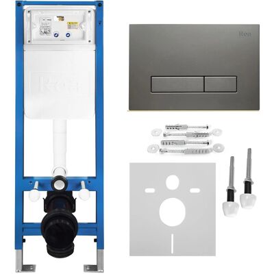 REA Telaio Da Incasso Per Wc Sospesi Slim 024n Con Placca Di Comando Hd Tytan REA Telaio Da Incasso Per Wc Sospesi Slim 024n Con Placca Di Comando Hd Tytan